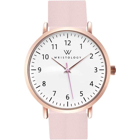 Wristology 19 Options - Maxi Numbers Watch, Silicone Band - Interchangeable Silicone Strap - Easy to Read Analog Face with Second Hand for Women, Men, Nurses, Teachers, Seniors, EMT Olivia