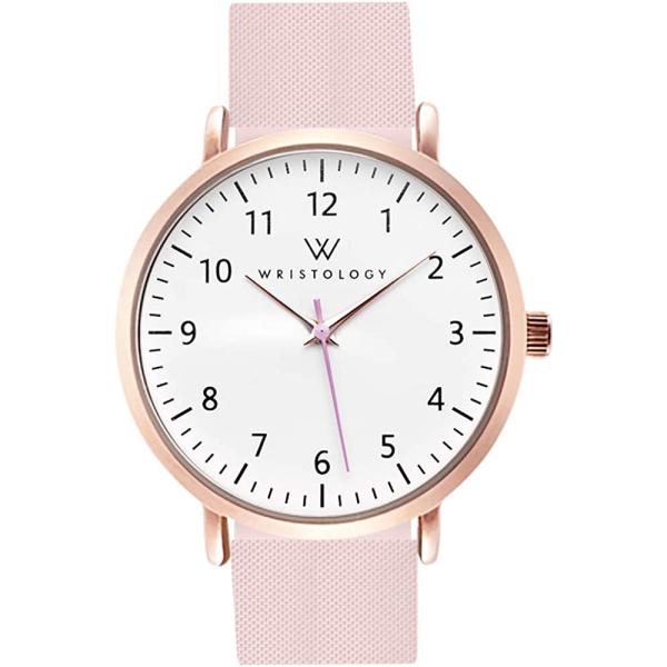 Wristology 19 Options - Maxi Numbers Watch, Silicone Band - Interchangeable Silicone Strap - Easy to Read Analog Face with Second Hand for Women, Men, Nurses, Teachers, Seniors, EMT Olivia