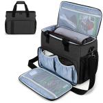 CURMIO Travel Carrying Case Compatible with PS5, PS4, PS4 Pro / Xbox Series S, Xbox One, One S, One X and Xbox 360, Game Storage Bag for Console, Controller and Accessories, Black (Bag Only, Patented Design)