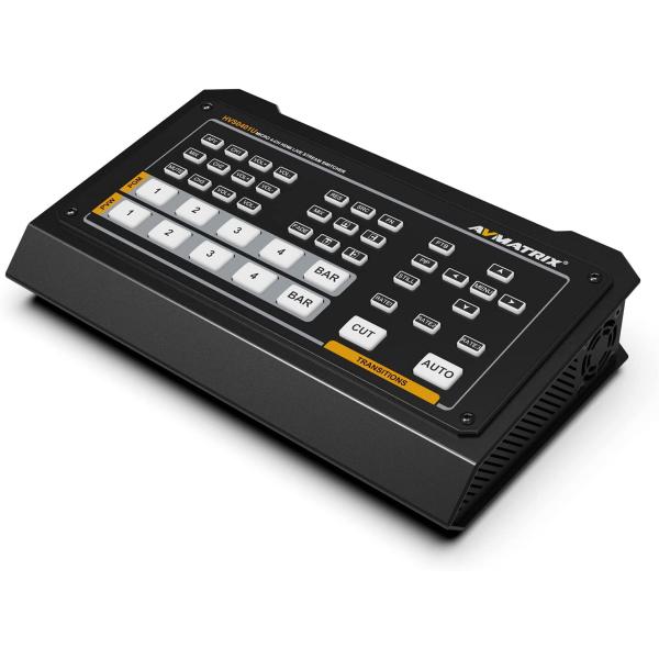 AVMATRIX Video Switcher HVS0401U Live Streaming 4CH HDMI/DP PC Remote Control USB Capture to Computer (HVS0401U)