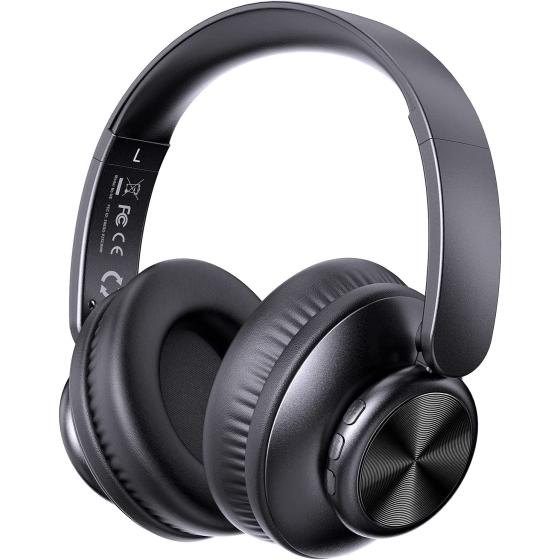 V8 Wireless Bluetooth Headphones Over Ear, 80 Hours Playtime Wireless Headphones with Deep Bass,Lightweight Foldable Headphones Built-in Mic,HiFi Stereo Sound for Travel Work Laptop PC Cellphone