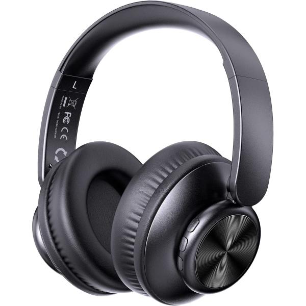 V8 Wireless Bluetooth Headphones Over Ear, 80 Hours Playtime Wireless Headphones with Deep Bass,Lightweight Foldable Headphones Built-in Mic,HiFi Stereo Sound for Travel Work Laptop PC Cellphone