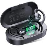 Wireless Earbuds Sports Bluetooth Headphones 4 Mic Clear Calls 60H Playtime Dual LED Power Display Flexible Earhooks Over Ear Buds IPX7 Waterproof in-Ear Earphones for Sports Running, Workout
