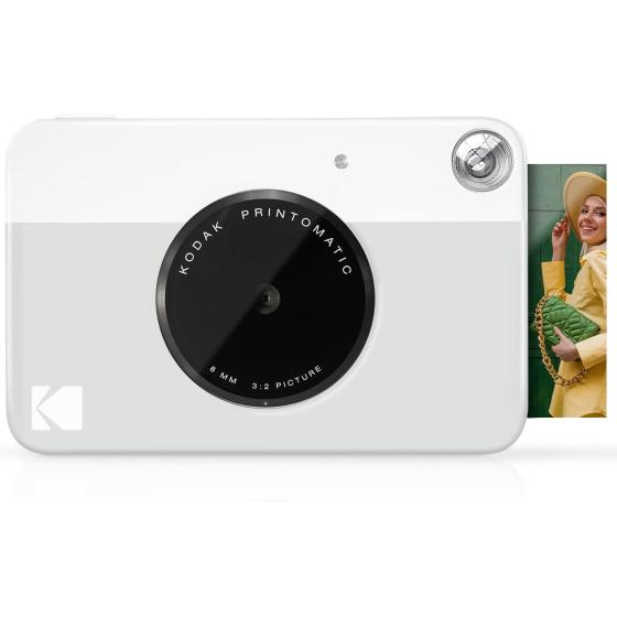 KODAK Printomatic Digital Instant Print Camera - Full Color Prints On ZINK 2x3" Sticky-Backed Photo Paper (Grey) Print Memories Instantly