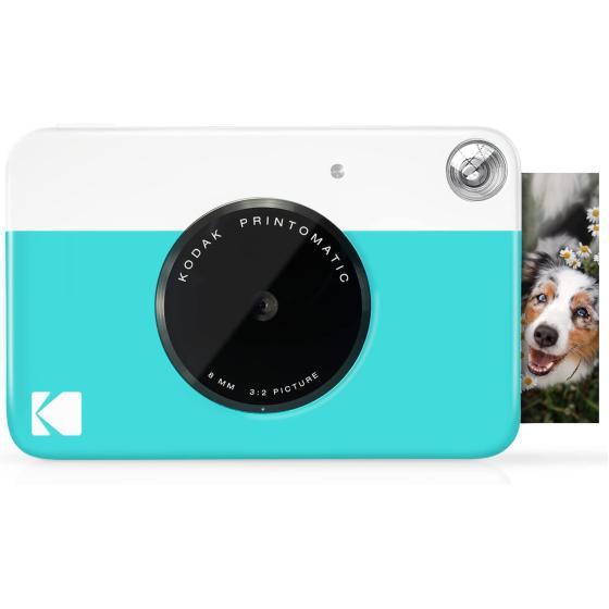 KODAK Printomatic Digital Instant Print Camera - Full Color Prints On ZINK 2x3" Sticky-Backed Photo Paper (Blue) Print Memories Instantly