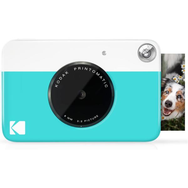 KODAK Printomatic Digital Instant Print Camera - Full Color Prints On ZINK 2x3" Sticky-Backed Photo Paper (Blue) Print Memories Instantly