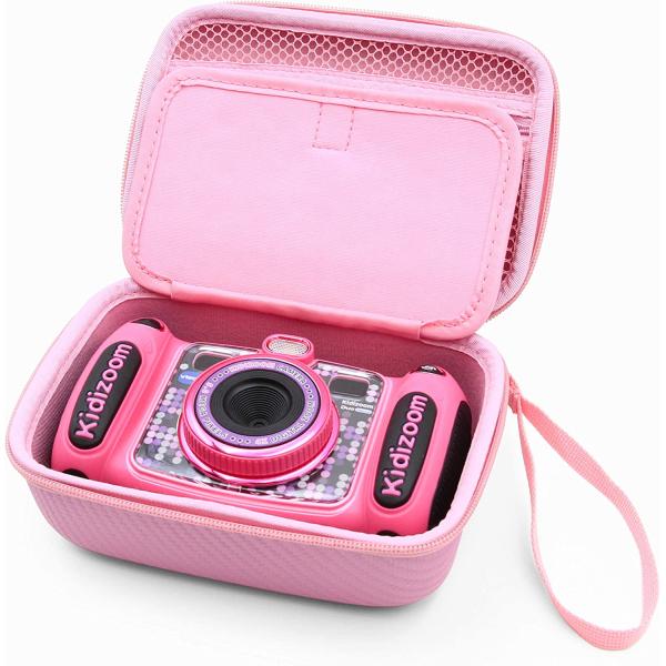 CASEMATIX Pink Camera Case Compatible with Kidizoom Camera Pix Plus , Dragon Touch Instant Print Camera and Camera Toy Accessories - Includes Case Only