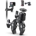 Camera Clamp Mount Accessories for Gopro - ULANZI R099 Super Clamp Ball Head Mount 1.5kg/3.3lb Loading Metal Bike Motorcycle Handlebar Attachments for DSLR Gopro Hero 5/6/7/8/9/10/11 Black/Insta 360