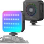 SmallRig P108 RGB Video Light,Portable LED Camera Lights 360° Full Color Photography Lighting w 3 Cold Shoe, 2500mAh Rechargeable On-Camera Video Light Panel 2700K - 6500K for YouTube, Vlogging 4055