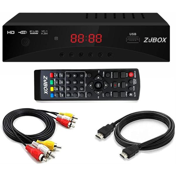 Digital TV Converter Box, ATSC Cabal Box - ZJBOX for Analog HDTV Live1080P with TV Recording&Playback,HDMI Output,Timer Setting TV Tuner Function Set Top Box Digital Channel Free