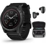 Wearable4U Garmin tactix 7 Pro GPS Tactical Smartwatch Bundle (tactix 7 Pro, +Black Earbuds)