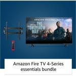Amazon Fire TV 43" 4-Series 4K UHD smart TV bundle with Universal Tilting Wall Mount and Red Remote Cover
