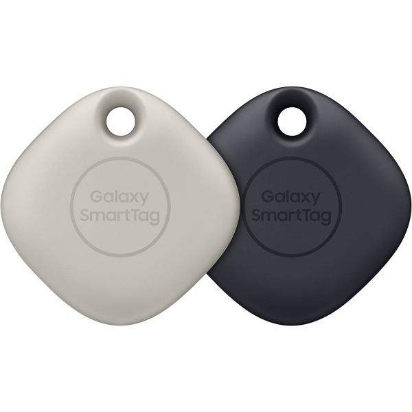 SAMSUNG Galaxy SmartTag (2 Pack) Bluetooth Tracker & Item Locator for Keys, Wallets, Luggage & More, (Oatmeal + Black) (International Version)