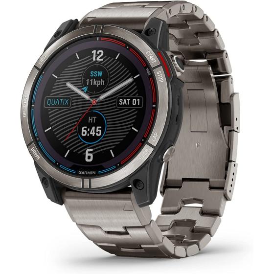 Garmin quatix? 7X Solar Edition, Marine GPS Smartwatch, Solar Charging Capabilities, Durable Watch with Flashlight, Tide Changes and Anchor Drag Alerts, Waypoint Marking