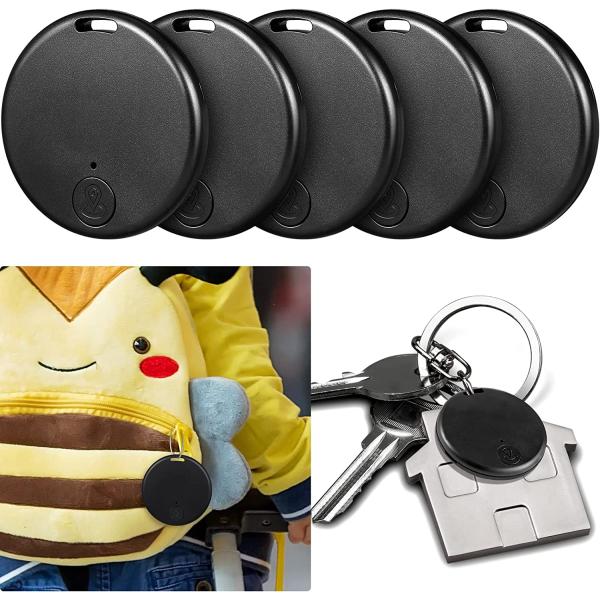 5 Packs Portable GPS Tracking Mobile Tracking Smart Anti Loss Device Key Finder Locator GPS Smart Finders Tracker Device for Kids Dog Pet Cat Wallet Keychain Luggage, Alarm Reminder, App Control