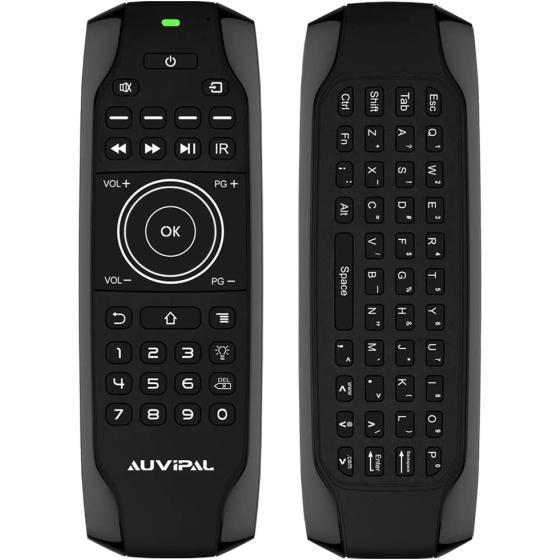 AuviPal G9F Backlit Mini Bluetooth Keyboard, Replacement Remote Control with 21 IR Keys for TV Stick 4K, Chromecast Google TV, NVIDIA Shield, Android Box and Insignia Smart TV