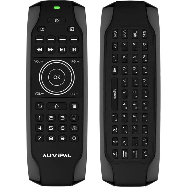 AuviPal G9F Backlit Mini Bluetooth Keyboard, Replacement Remote Control with 21 IR Keys for TV Stick 4K, Chromecast Google TV, NVIDIA Shield, Android Box and Insignia Smart TV