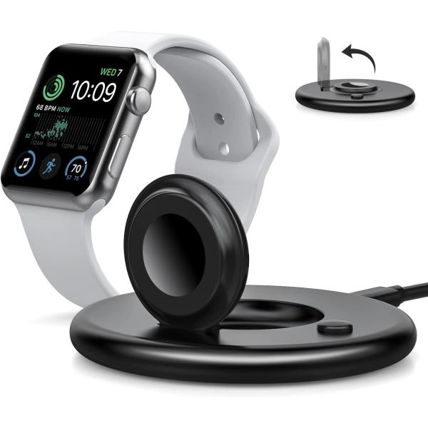 Compatible with Apple Watch Charger Stand - iWatch Charger, Foldable & Portable iWatch Charging Station for Apple Watch Ultra, SE, Series 8/7/6/5/4/3, (49/45/44/42/41/40/38mm), [Nightstand Mode]