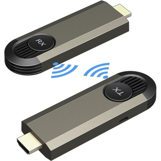 Famido Wireless HDMI Transmitter and Receiver - HD 4K Wireless Presentation Facility HDMI Adapter Support 2.4/5GHz for Ultra HD Streaming Video/Audio from Laptop,PC,HDTV/Projector