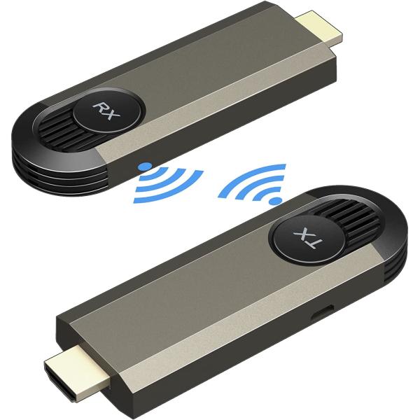 Famido Wireless HDMI Transmitter and Receiver - HD 4K Wireless Presentation Facility HDMI Adapter Support 2.4/5GHz for Ultra HD Streaming Video/Audio from Laptop,PC,HDTV/Projector