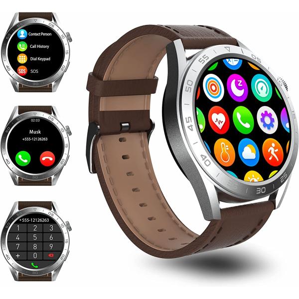 AHWOO Smart Watches for Men Women(Make/Answer Call)，Activity Trackers and Smartwatches with Heart Rate,Sleep,Blood Oxygen Monitor，Waterproof Fitness Smart Watch for Android iPhone Compatible