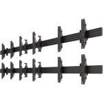2x3 Video Wall Pop Out Mounting System Horizontal Rails Fixed Displays with with Micro Adjustment Arms Vesa Universal TV Television Monitors
