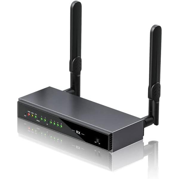 Wireless HDMI Receiver - AIMIBO R4 Wireless HDMI Extender Kit for Streaming Video to Multiple Screens from Laptop/PC/TV Box to HDTV/Projector/Monitor for Home Theater/Meetings/Games (RX)