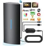 TV Antennas Up 560 Miles, Yamoti Upgraded Signal Receiver Secondary Enhanced Antenna TV Digital HD Indoor Outdoor, Powerful Amplifier TV Antenna Support 8K 4K 1080P Channels with 36FT HD Cable