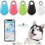 2023 Portable GPS Tracking Mobile Smart Anti Loss Device Key Finder Locator GPS Smart Tracker Device for Kids Dog Pet Cat Wallet Keychain Luggage,Alarm Reminder, App Control (1-Pack) White