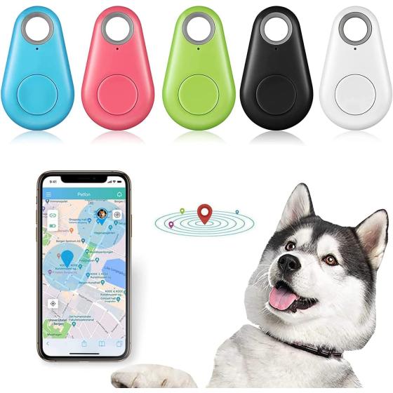 2023 Portable GPS Tracking Mobile Smart Anti Loss Device Key Finder Locator GPS Smart Tracker Device for Kids Dog Pet Cat Wallet Keychain Luggage,Alarm Reminder, App Control (1-Pack) White