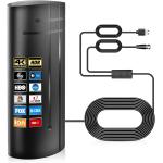 2023 Upgrade TV Antenna, 580+ Miles Range Amplified Digital HD Antenna Indoor Outdoor for Smart TV and All Older TV - 36ft HD Cable - Support 4K 8K 1080p and Other Resolutions (Black)
