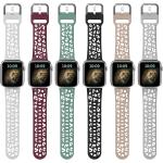 MAKOLE Silicone Bands Compatible with Apple Watch Band 40mm 41mm 38mm 45mm 49mm 44mm 42mm for Women, Leopard Waterproof Sport iWatch bands Replacement Wristbands for iWatch SE Series 8 7 6 5 4 3 2 1