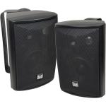 Dual Electronics LU43PB 3-Way High Performance Outdoor Indoor Speakers with Powerful Bass | Effortless Mounting Swivel Brackets | All Weather Resistance | Expansive Stereo Sound Coverage | Sold in Pairs, Black
