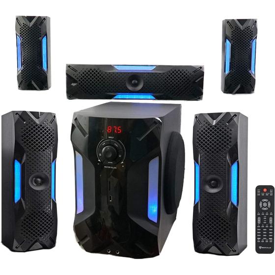 Rockville HTS56 1000w 5.1 Channel Home Theater System/Bluetooth/USB+8" Subwoofer, Black