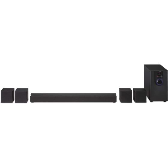 iLive 5.1 Home Theater System with Bluetooth, Wall Mountable, 26 Inch Speaker with 4 Satellite Speakers (IHTB138B),Black