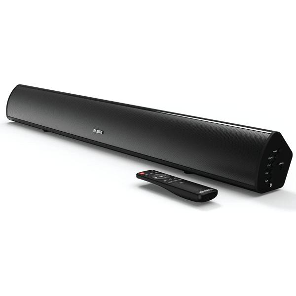 Majority Teton Sound Bar for TV | 120W Powerful Stereo 2.1 Channel Sound | Home Theatre 3D Soundbar with Built-in Subwoofer | HDMI ARC, Bluetooth, Optical, RCA, USB & AUX Playback and Remote Control