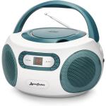 Byron Statics Portable CD Boombox with AM/FM Radio, Top Loading CD, 1W RMS x 2 Stereo Speaker, Aux-in Jack, LCD Display, AC110-120V Operated (KBB-250)