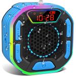 DuoTen Shower Speaker, IPX7 Waterproof Portable Bluetooth Wireless Speaker Shower Radio with Loud Stereo Sound, LED Display, Light Show, Suction Cup, Sturdy Hook for Home, Party, Outdoor, Travel, Pool