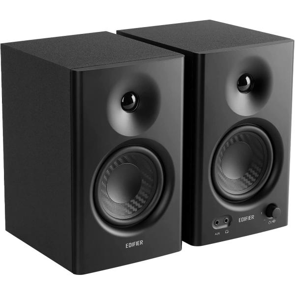 Edifier MR4 Powered Studio Monitor Speakers, 4" Active Near-Field Monitor Speaker - Black (Pair)