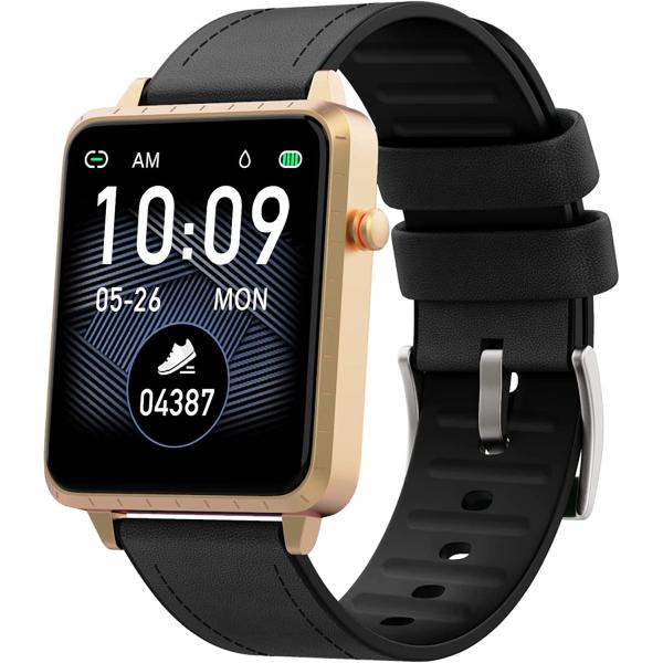 Maxtop Smart Watch Bands, 22mm Quick Release Leather Watch Strap, Adjustable Wristband Accessory Compatible with Maxtop T1pro T5 T6 Smartwatch