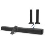 Bluetooth Sound Bars for TV with Dual Subwoofer, 2023 Upgrade 2.2CH Home Theater Audio Detachable Sound Speaker System&10 DSP, HDMI/Optical/Aux/USB Soundbar, 2 in 1 Surround & Wall Mountable 32 Inch
