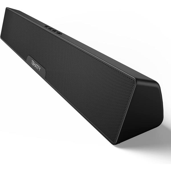 Computer Speakers, HiFi Stereo PC Speakers, USB Powered Computer Speakers for Desktop with Deep Bass, Computer Sound Bar with Bluetooth and AUX-in, for Computer, Desktop, Phones, PCs, Tablets, Laptops
