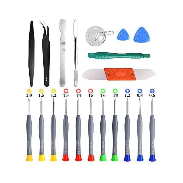 21pcs Precision Screwdriver Set Magnetic,GangZhiBao Repair Tools Kit for Fix Phone/iphone,Computer/PC,Tablet/Pad,Watch,PS4 - Replace Screen Battery Camera Small Electronics Open Pry Tool Kits Sets DIY