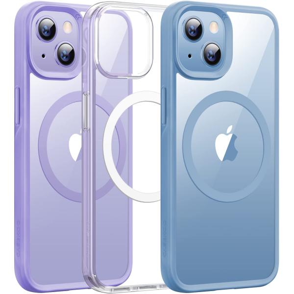 CASEKOO Magnetic Clear iPhone 14 Case & iPhone 13 Case [No.1 Strong Magnets][Never Yellow][Military Grade Drop Protection] Compatible with MagSafe Protective Slim Thin Cover 6.1 inch 2022-Clear