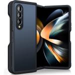 TORRAS Shockproof Galaxy Z Fold 4 Case, [Military Grade Drop Tested] [S Pen Slot] Translucent Matte Hard Back & Soft Edge Slim Protective Designed for Samsung Galaxy Z Fold 4 Case 5G, Black