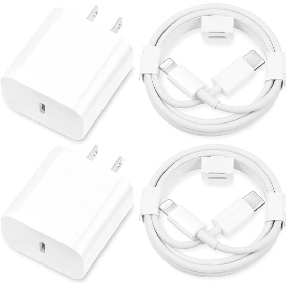 iPhone Charger Fast Charging,【Apple MFi Certified】 2Pack 20W Type C Fast Charger Block with 6FT USB C to Lightning Cable for iPhone 14/13/13 Pro/12/12 Pro/12 Pro Max/11/Xs Max/XR/X,iPad,AirPods Pro
