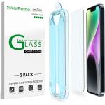 amFilm Screen Protector OneTouch for iPhone 14 Plus 6.7" 2022 iPhone 13 Pro Max 6.7" 2021 with Easy Installation Kit, Full Coverage Case Friendly, Tempered Glass, 2 Pack