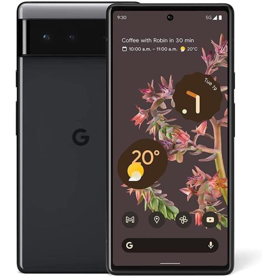 Google Pixel 6 – 5G Android Phone - Unlocked Smartphone with Wide and Ultrawide Lens - 128GB - Stormy Black (Renewed)