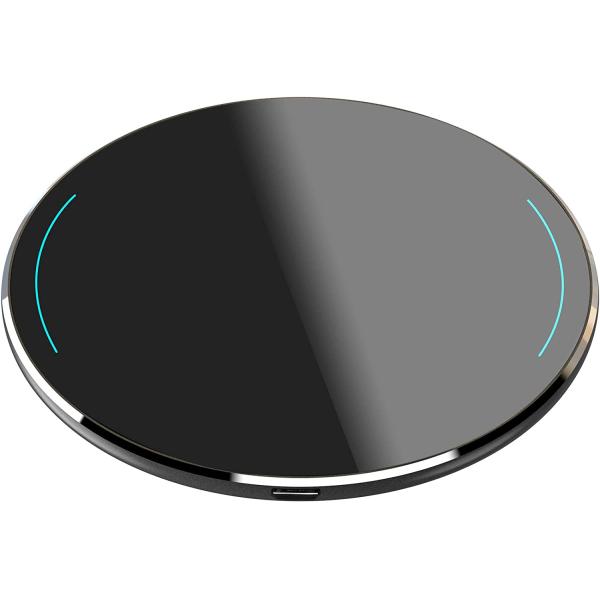 TOZO W1 Wireless Charger 10W Thin Aviation Aluminum Computer Numerical Control Technology Fast Charging Pad Black (NO AC Adapter)