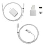 Google Official Pixel Charger for Pixel 3 and all Pixel Phones, Android Charger Cable Bundle with Fast Charging Google 18w Wall Charger - Charges any USB-C Phone (4 Items)